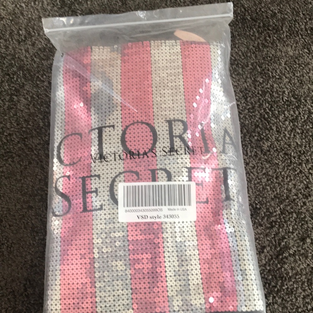 Large Victoria Secret sequin bag NEW
